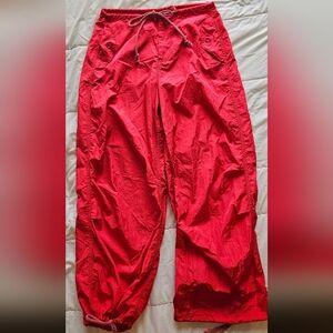 Edikted Nylon Red Drawstring Pants size Small